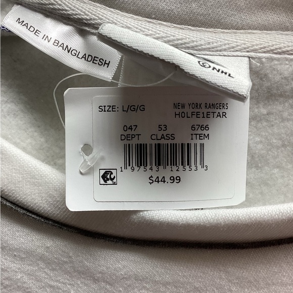 Brand New NHL New York Rangers Women’s Long Sleeve Fleece Crew Sweatshirt - Picture 4 of 4